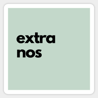 extra nos, green Sticker